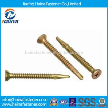 Color Zinc Plated Countersunk Head Self Drilling Screws with Wings